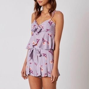 Azalea floral front tie tank